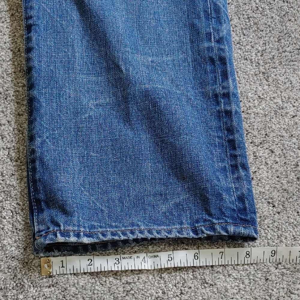 Y2K Ralph Lauren Men's Relaxed Fit Baggy Jeans Denim Distressed American Sz 38 - Picture 5 of 8